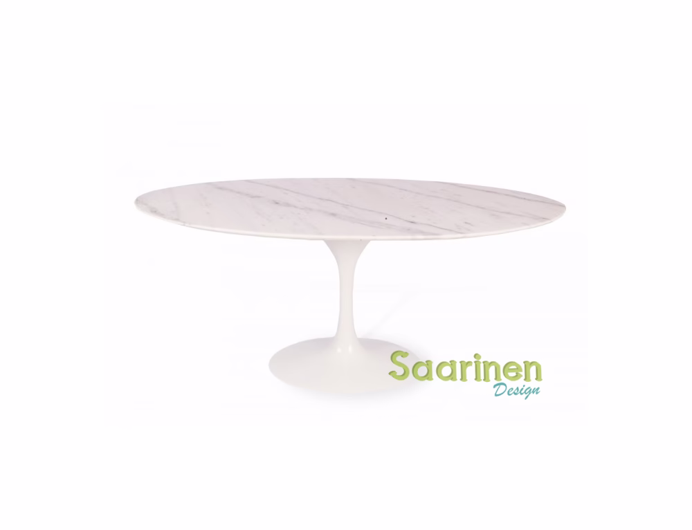 Mesa Saarinen Oval - Branco Extra - Imagem 2